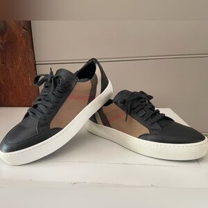 Burberry Black and Tan Sneakers